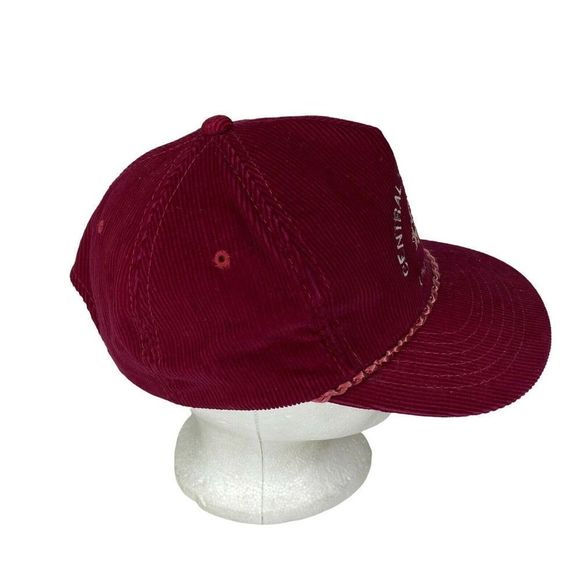 Vintage Central Washington University Hat Corduroy Red Snap Back Cap THAT HAT - Picture 2 of 6